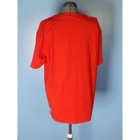 Trap Red T-shirt 3D Fifth Loop Embroidered Mens Size 3XL Goddess Snake Golden - Picture 6 of 13